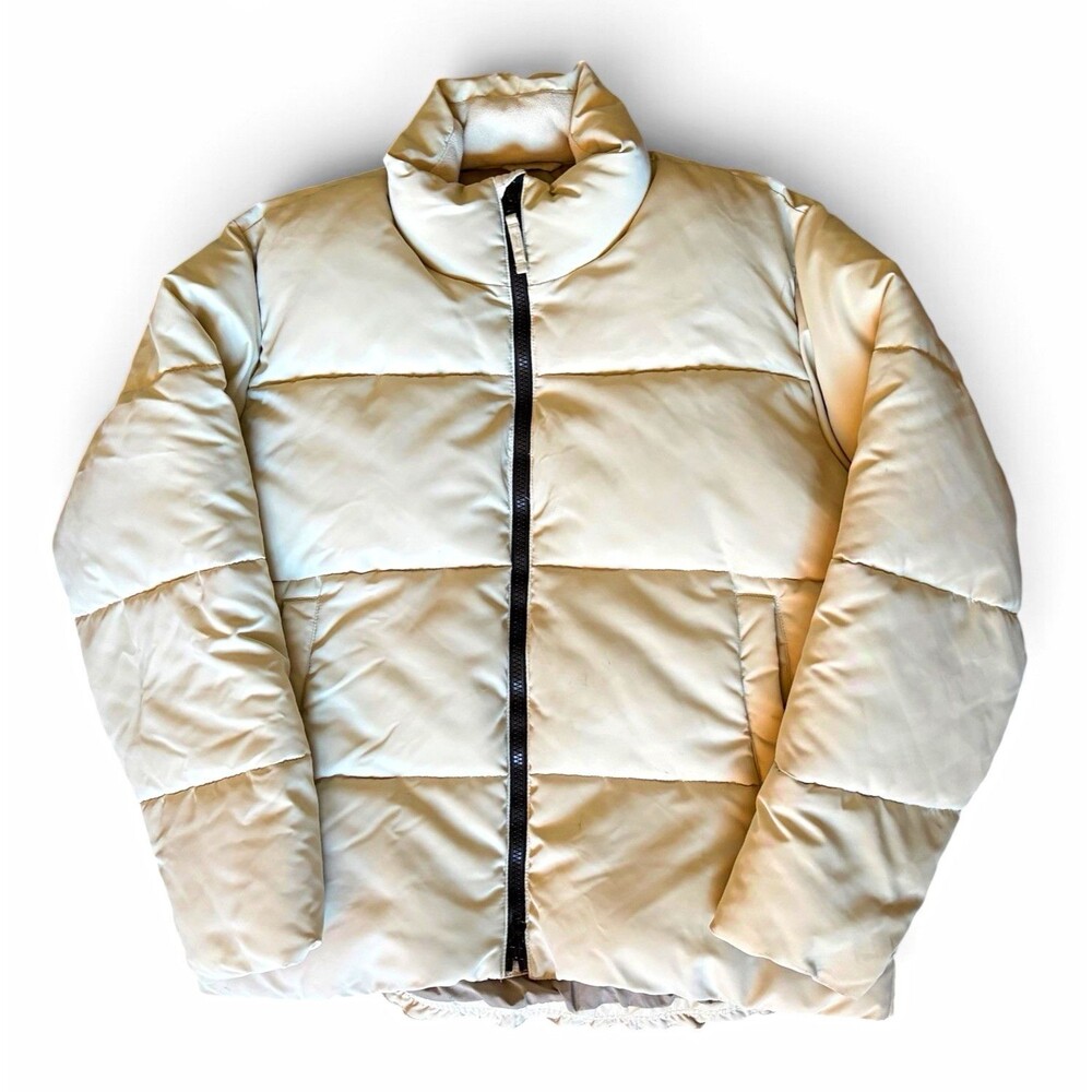 Abercrombie & Fitch Ultra Collection Puffer Jacket Cream Men’s Sz Large